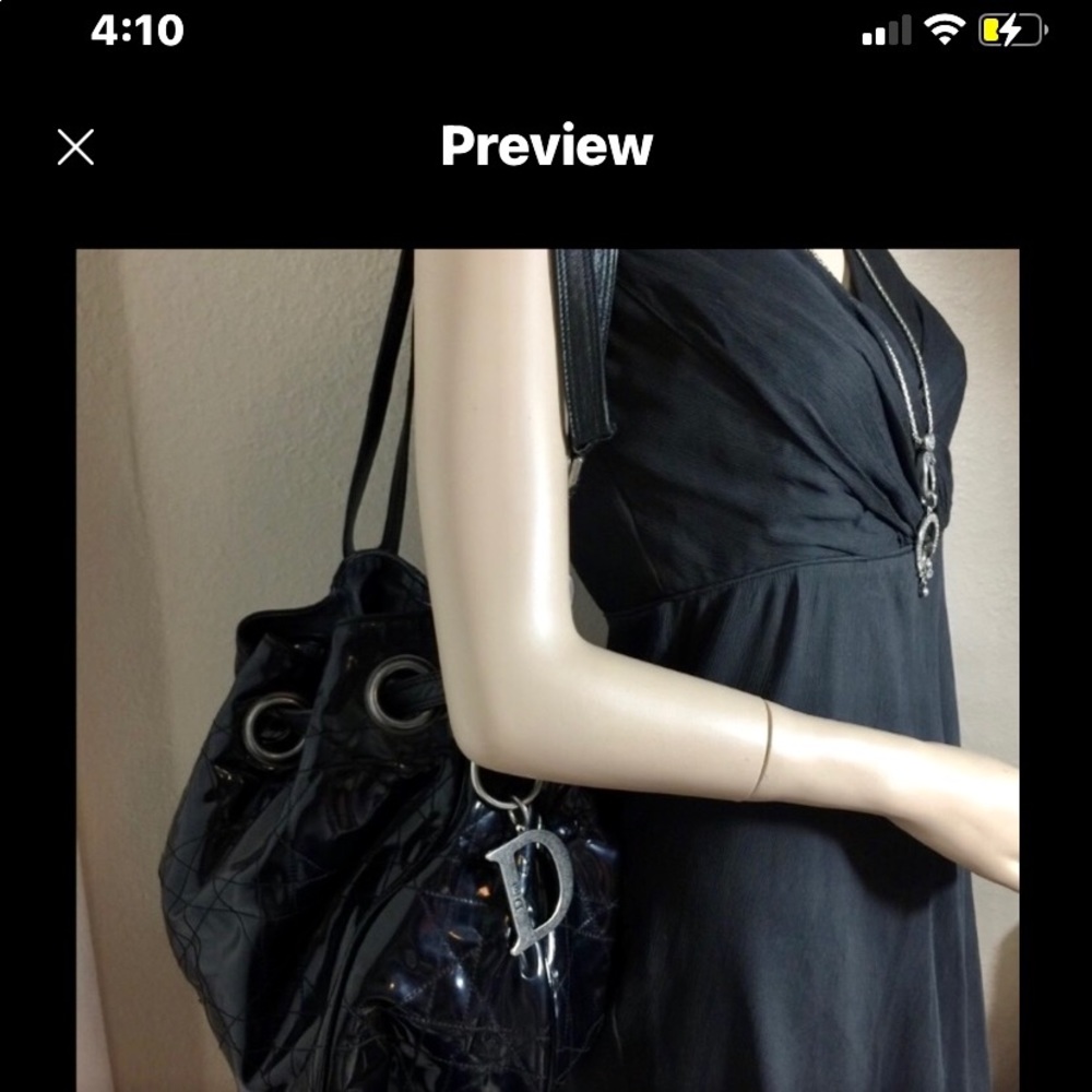 DIOR CANNAGE LAMBSKIN Shoulder HANDBAG. - Picture 7 of 10